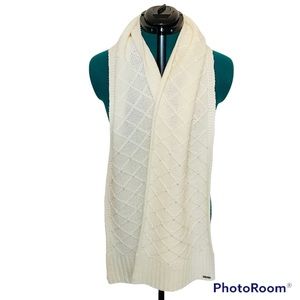 KARL LAGERFELD Pearl Cream Scarf